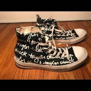 Graffiti Chuck Taylor Shoes- Black + White